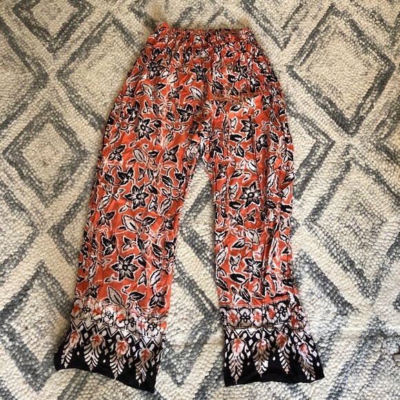 Loft Ann Taylor salmon pink cropped sweatpants  sz M - Picture 6 of 6